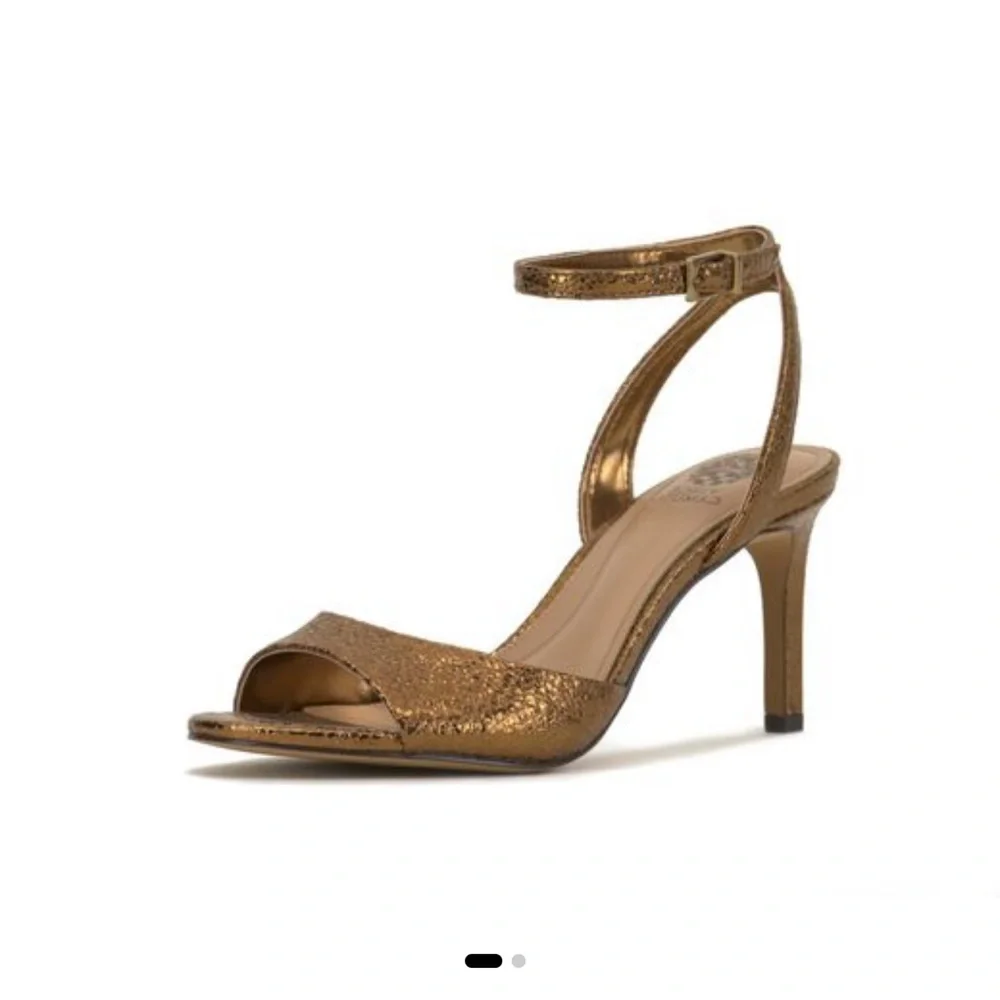 Vince Camuto Gold Strappy Heels - Size 8 1/2 - Picture 5 of 5